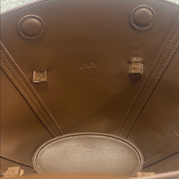 ZARA brown purse with adjustable detachable shoulder strap - Picture 3 of 7